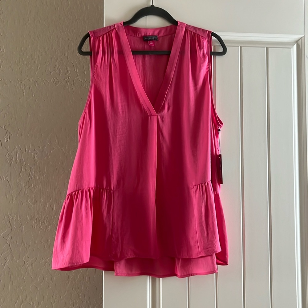 Vince Camuto Pink Peplum Blouse